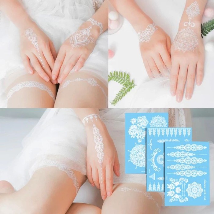 Henna Tatto Temporer Henna Putih Henna Pernikahan Henna Tempel