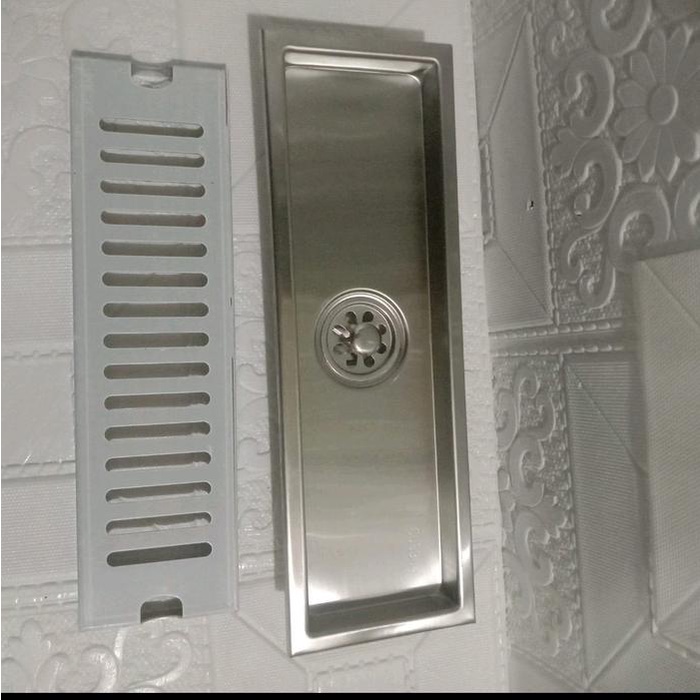 Floor Drain Garis Kotak Panjang Stainless / Floor Drain Panjang - Asli