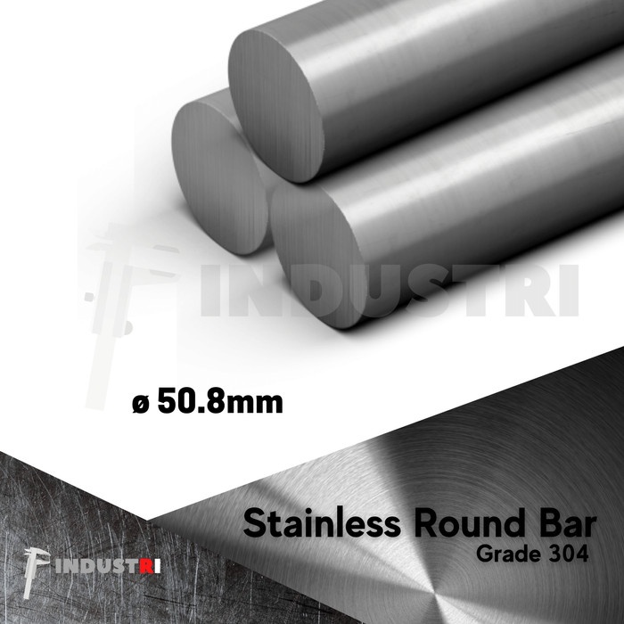AS SUS 304 diameter 50.8mm ( 2 inch) AS besi stainless per 1 cm