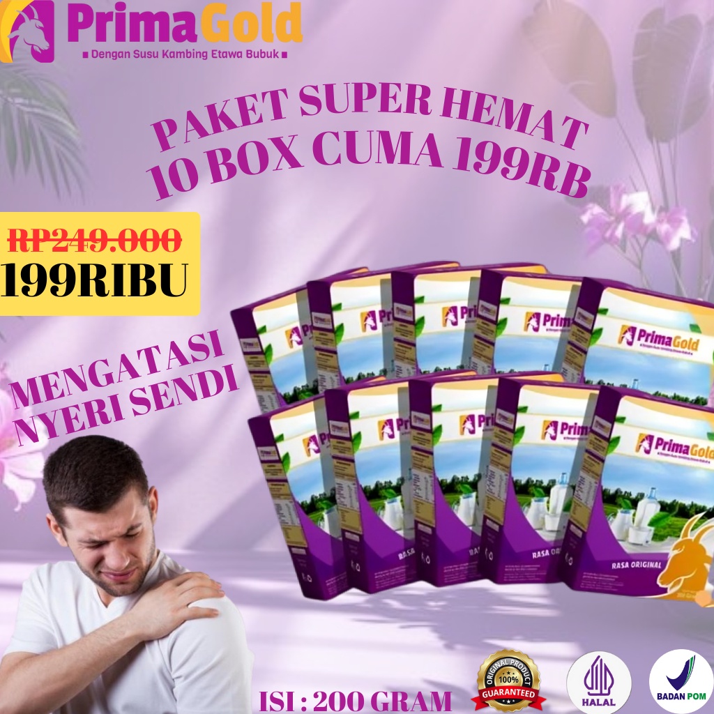 

10 Box Susu Kambing Etawa Prima Gold Murni Tingkatkan Anti Bodi Mencegah Kolesterol