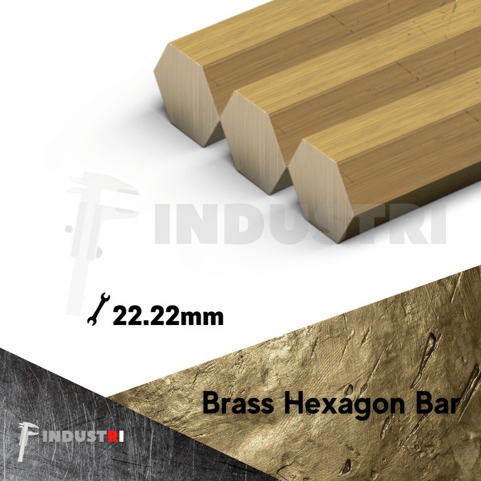AS Hexagon kuningan 22.22mm (7/8 inch) harga per 1 cm