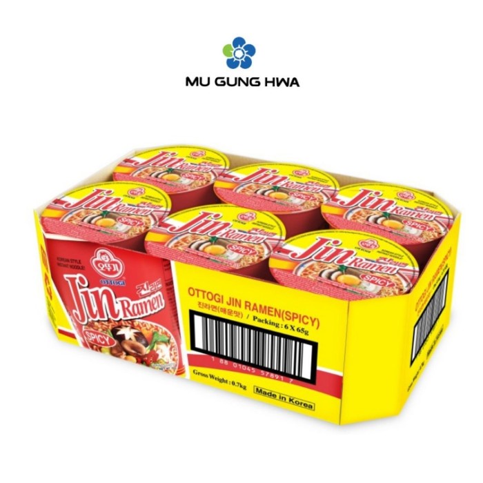 

Wdo - Ottogi Jin Ramen Hot Bowl - 65G/6Pcs