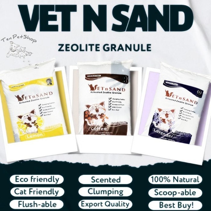 EKSPEDISI Pasir Vet N sand 20 Kg Pasir Gumpal Wangi 25 Liter Kucing Pasir Gumpal Wangi