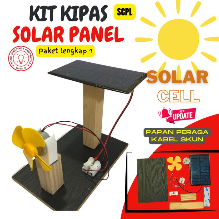 Promo Terbatas Paket Lengkap Kit Edukasi Solar Panel Surya Pembangkit Listrik Lampu Led
