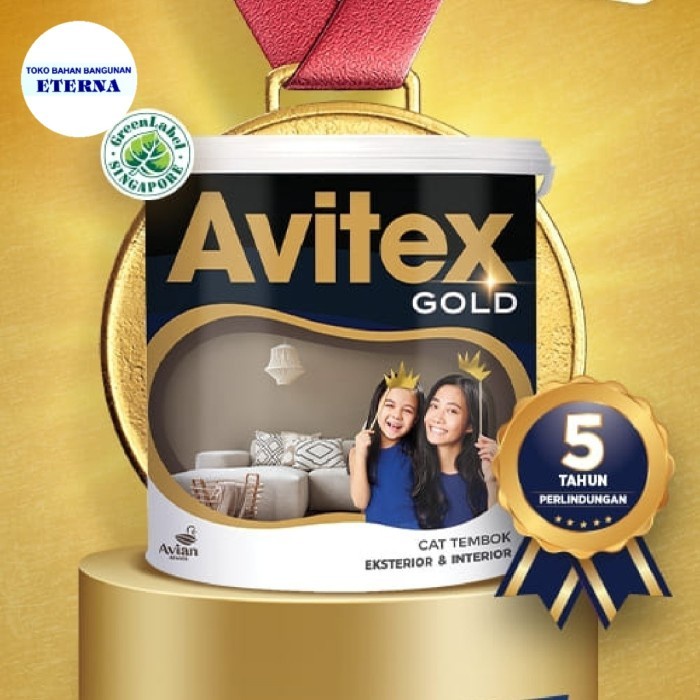 PROMO Cat Tembok Interior Exterior Avitex Gold Brilliant White 25kg