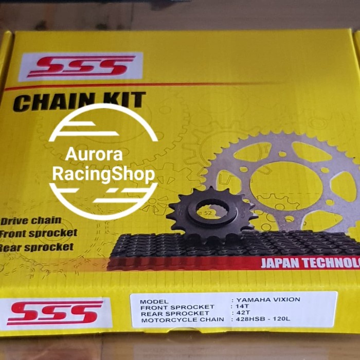Terlaris Gear Set Vixion Lama - Sss Chain Kit