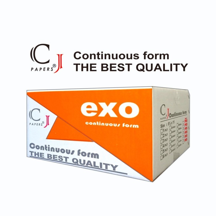 

Terbaru!! Continuous Form 1 Ply Exo (9.5 X 11) Packing Aman