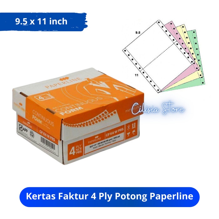 

Diskon Kertas Faktur 4 Ply Potong Continous Form Paperline 9.5 X 11 Inch Cod