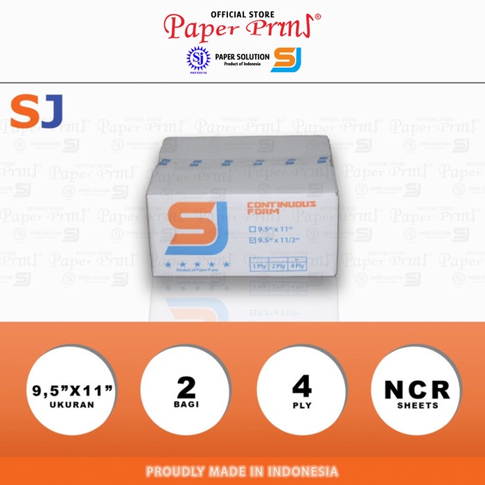

Viral Sj Orange Kertas Continuous Form 4Ply Ncr Prs 9,5" X 11"/2 (Bagi 2) Packing Aman