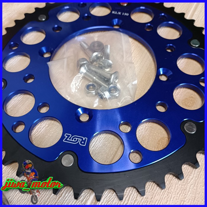 Grosir Gear Set 520 Roz Klx Dtracker 150 Rantai Sss Warna Merah Dan Biru