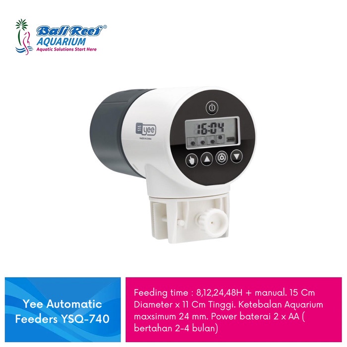 Viral Yee Fish Feeder Automatic Pemberi Makan Ikan Otomatis Aquarium Ysq-740 Cod