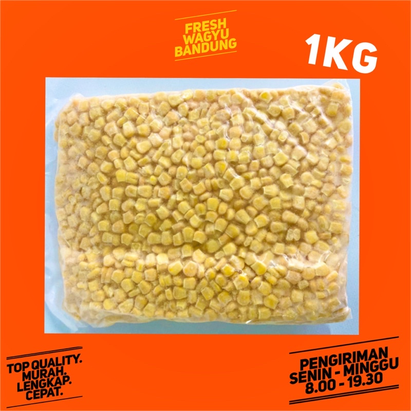 

JAGUNG PIPIL MANIS PREMIUM IMPORT FROZEN SWEET CORN KERNEL 1KG - pipil sudah dipotong cut