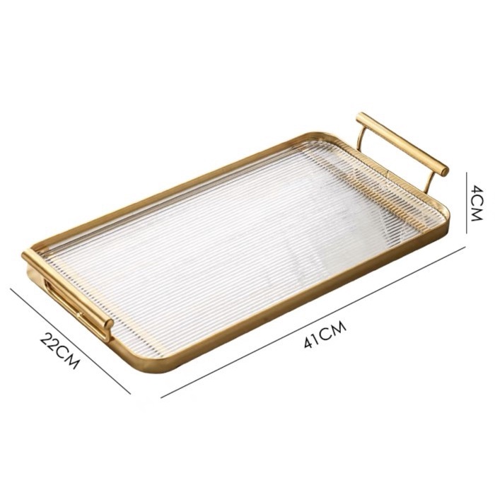 Bianco Tray Gold Nampan Gold Emas - Big