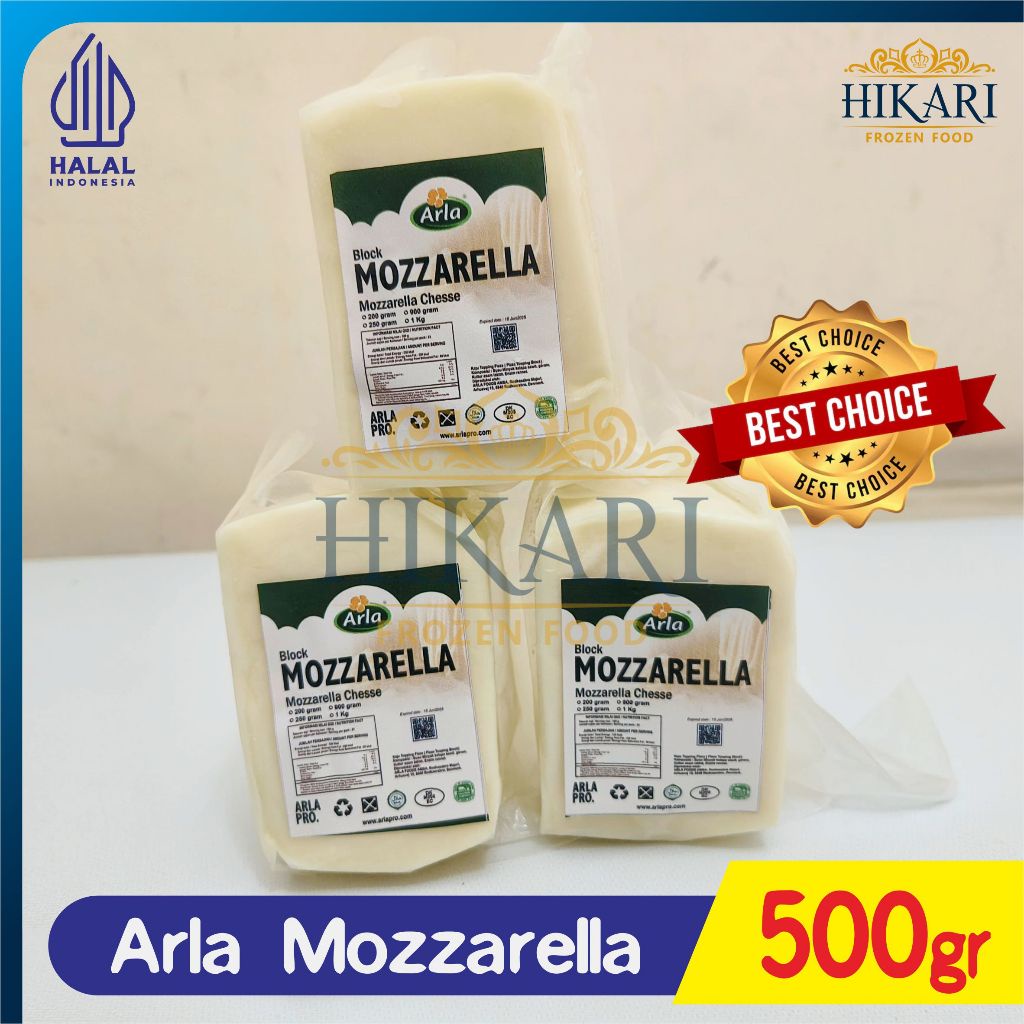 

Arla Mozzarella - Keju Arla Mozzarella 500gr -New Pack Hallal