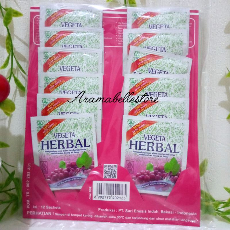 

VEGETA Herbal 1 lusin / 12 sachet ED2026
