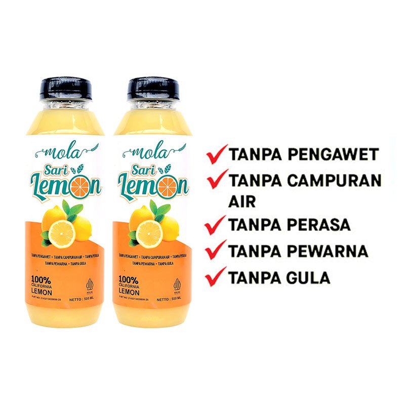 

Mola Sari Lemon 1 Liter Murni Asli Minuman Jus Diet Detox Alami
