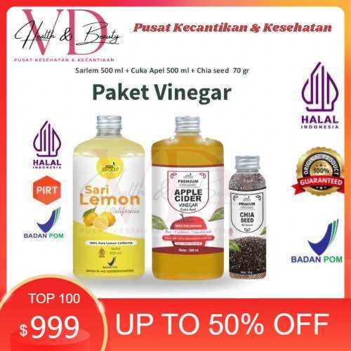 

Paket Diet Sehat Cuka Apel Sari Lemon Murni dan Chia Seeds 70Gr By Suur Lemoen