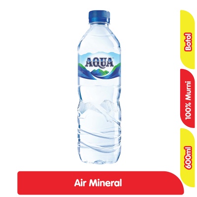 

AQUA BOTOL AIR MINERAL 600 ML 1 DUS 24PCS