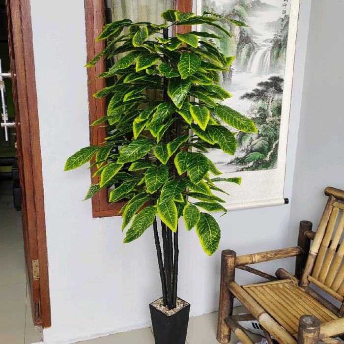 Diskon Pohon Mangga Hias 150Cm,Bunga Pojok Ruangan,Bunga Artificial,Bunga Sudut Ruangan Cod