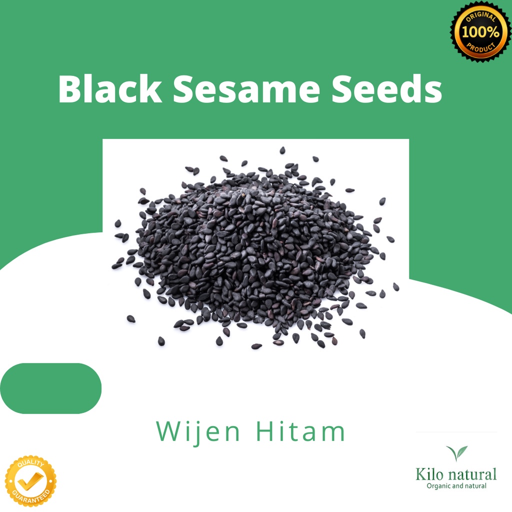 

Biji Wijen Hitam Mentah Super Premium 250gr / Raw Black Sesame Seed Premium 250gram
