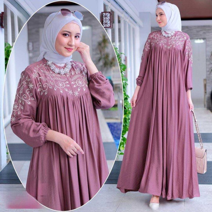 Yuksist- gamis syari ukuran jumbo XL XXL XXXL sampe 5L baju muslim wanita