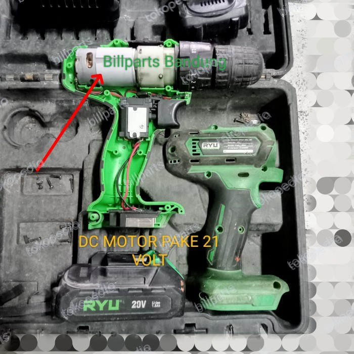 DC Motor RCI 20V Ryu 20 volt bor cordles baterai cas 20volt batre