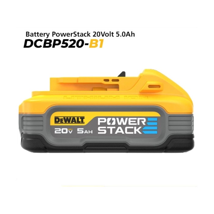 Baterai Dewalt Powerstack 20V 5.0Ah DCBP520 Batere Cordless Dewalt