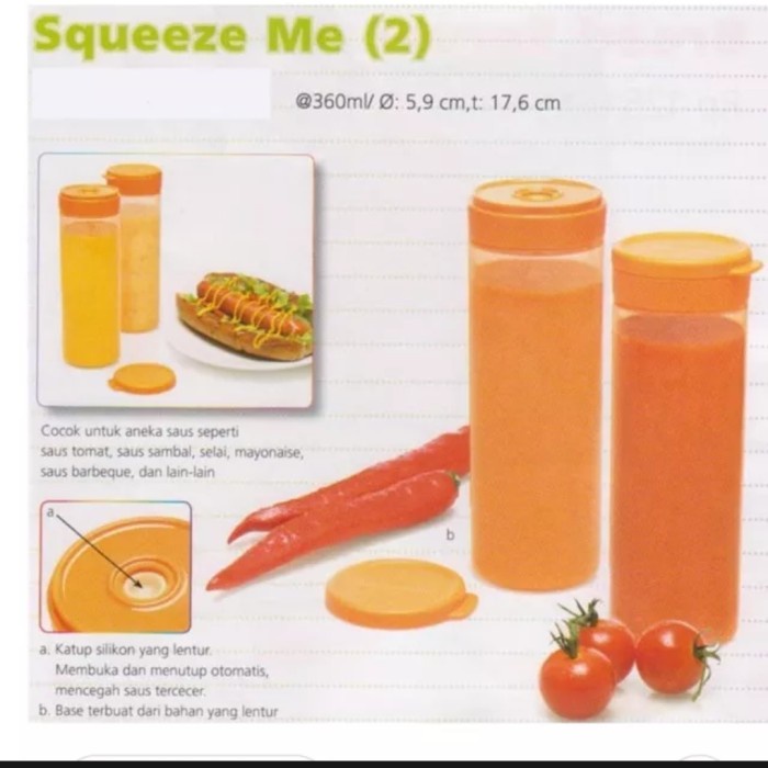 KHUSUS GRAB Tupperware Squeeze Me Wadah Saos Kecap sambal Limited edition