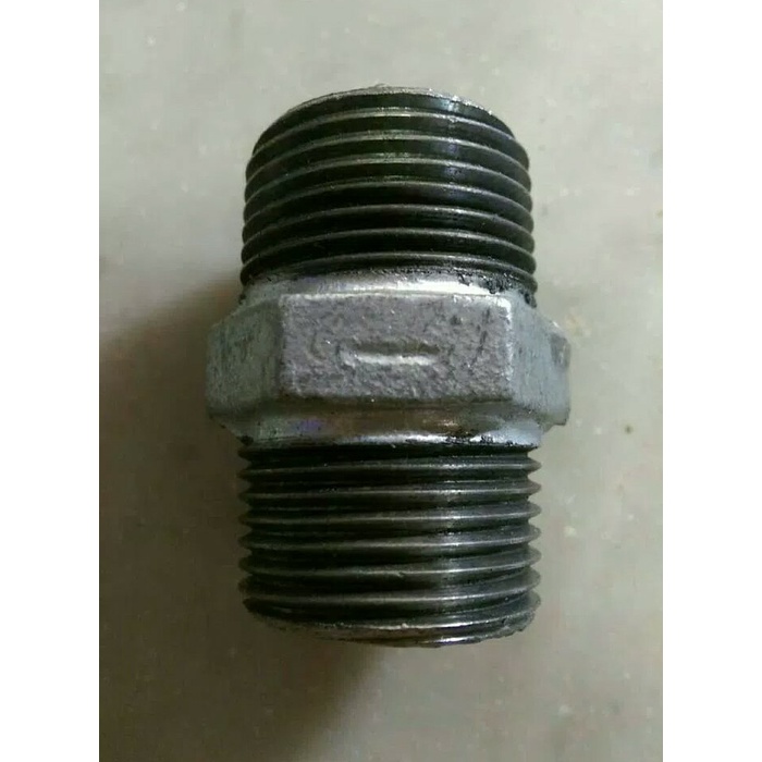 Doble Nepel Besi 1" inch / sok drat besi