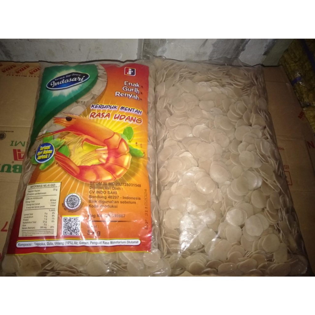 

[Bal] Kerupuk Krupuk Mentah Indosari Terasi Rasa Udang Isi 5kg - IDTU