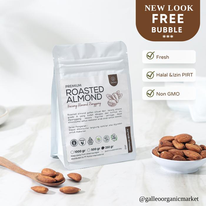 

SALE !!! KACANG ALMOND PANGGANG ORGANIK 500 GR / ROASTED ALMOND GALLEO READYY