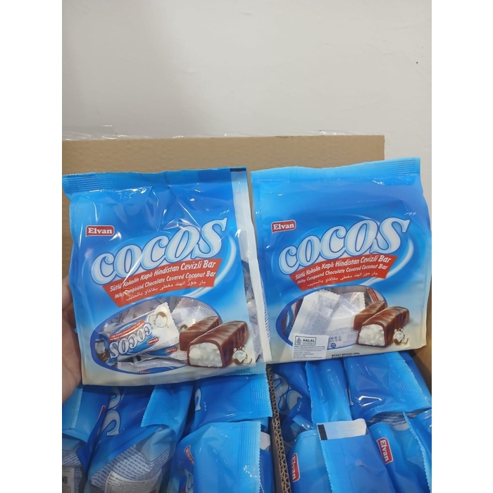 

SALE !!! ELVAN COCOS MILK CHOCOLATE COATED COCONUT BAR COKELAT ISI KELAPA TURKI 300G READYY