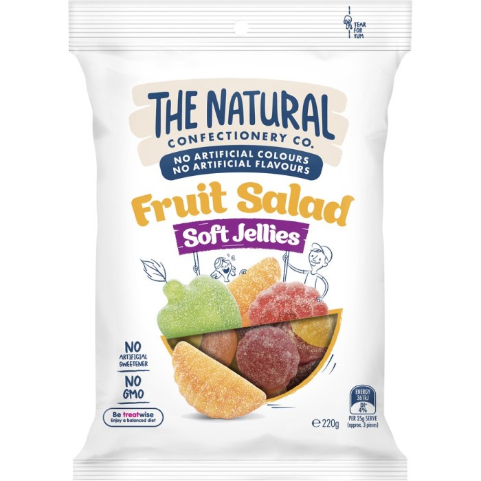 

SALE !!! THE NATURAL FRUIT SALAD SOFT JELLIES PERMEN LUNAK 220GRAM READYY