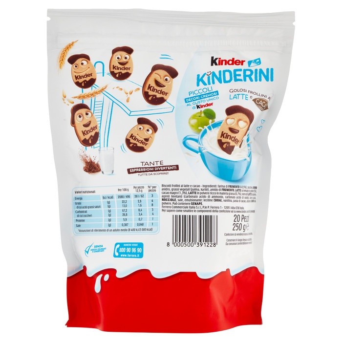 

SALE !!! KINDER KINDERINI BISCUITS 250GR READYY