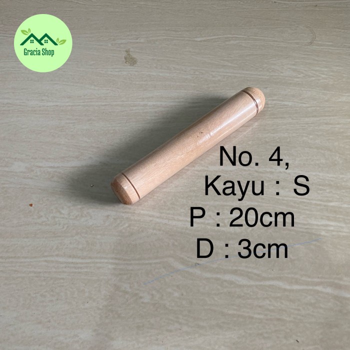Rolling Pin kayu stainless Penggiling Adonan Pinggilas Kue Roller Stik