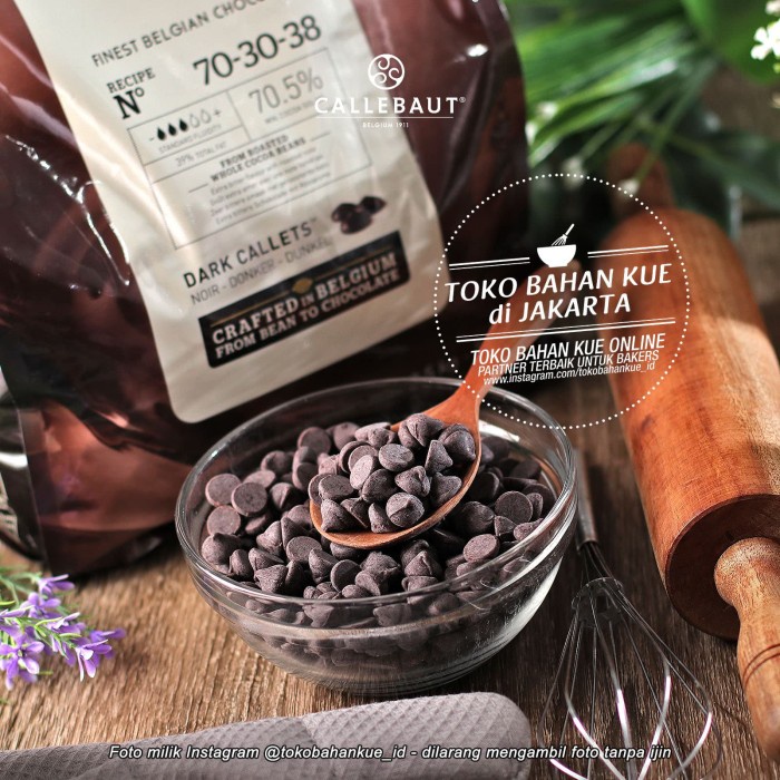 

Ready" Callebaut Dark 70,5% 100Gr Cokelat Noir Chocolate Couverture Belgian