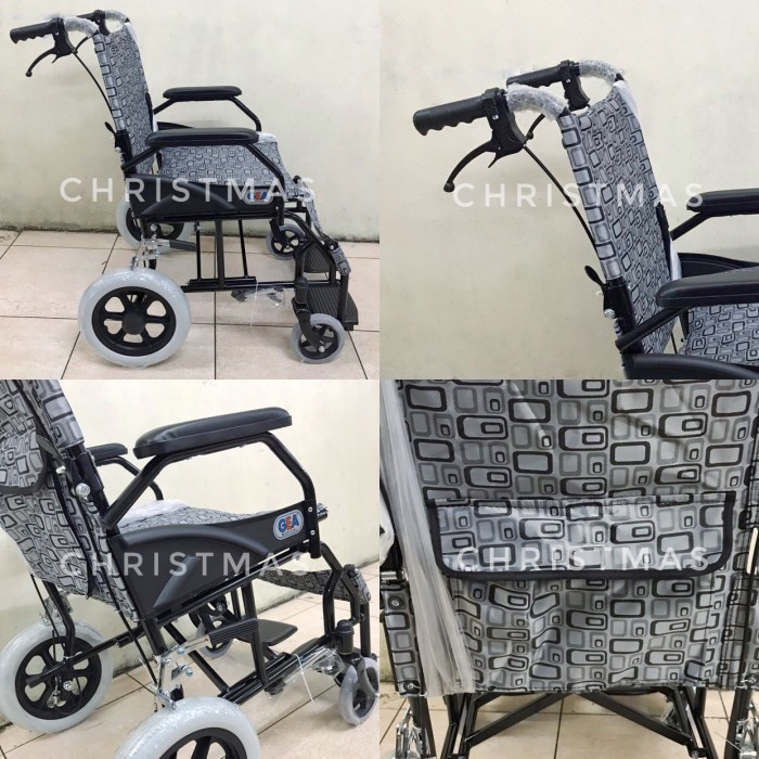 Kursi Roda Travel Gea Fs 868 Black Steel / Kursi Roda Lipat Gea Fs868