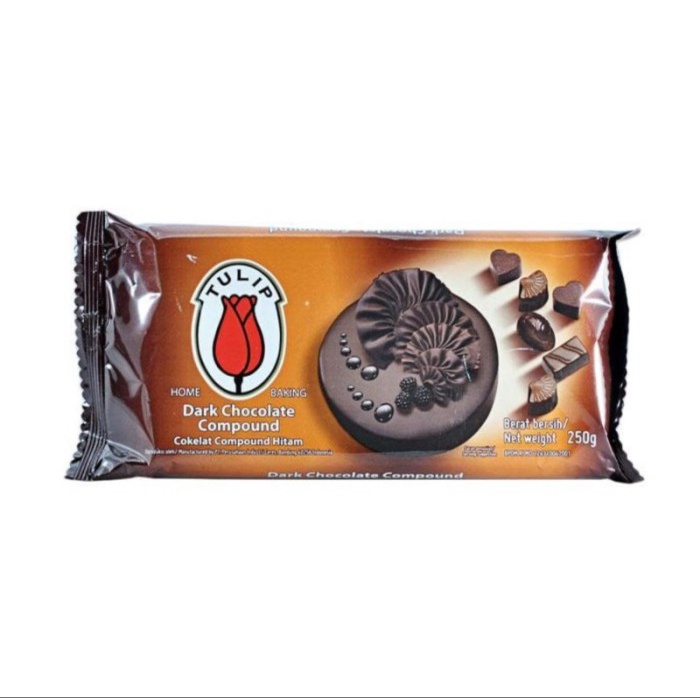 

Ready" Tulip Dark Compound Kemasan 250Gr