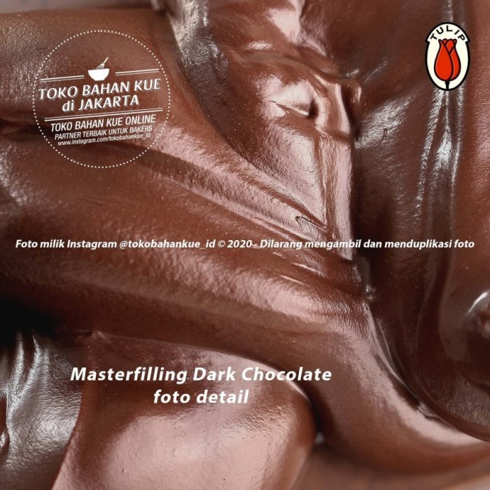 

Ready" Tulip Dark Chocolate Master Filling Cokelat Pasta Coklat Paste 500 Gr