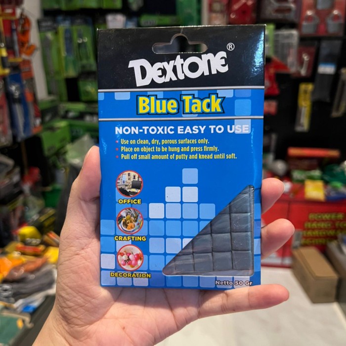 

Lem Tempel Biru DEXTONE Blue Tack - Lem Serbaguna Kertas Memo Keramik Balon Dinding - Nail Clay Glue
