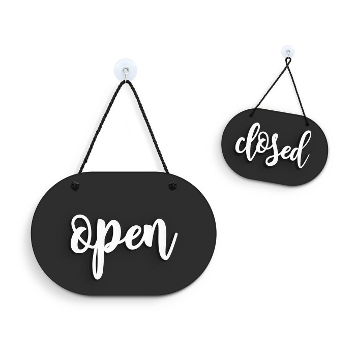

BARANG TERLARIS Open Closed Acrylic / Sign Acrylic Buka Tutup Oval