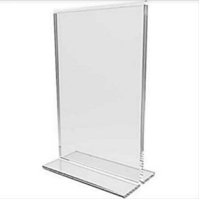 BARANG TERLARIS acrylic akrilik display standing meja lipat pajang jepit menu a4
