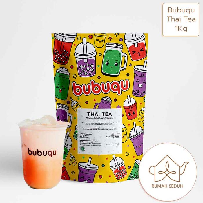 

1Kg Bubuqu Thai Tea Powder Drink - Minuman Bubuk Teh Thailand Orange Air New