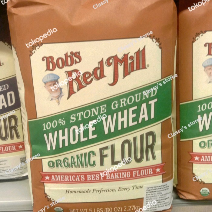 

SALE !!! BOB'S RED MILL WHOLE WHEAT FLOUR/TEPUNG GANDUM ORGANIK 2,27 KG READYY