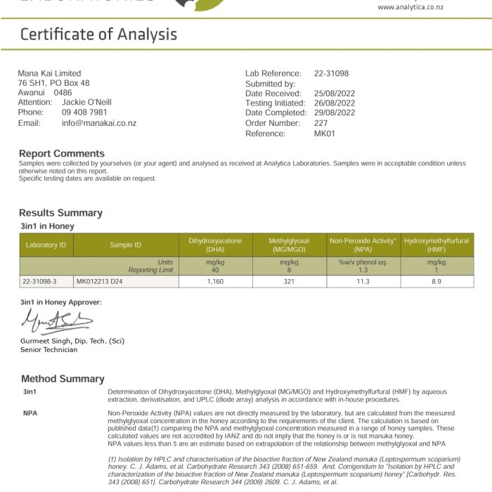 

BARANG TERLARIS MANA KAI MADU MANUKA HONEY UMF 10+ 250g RAW MANUKA GLYPHOSATE FREE NZ