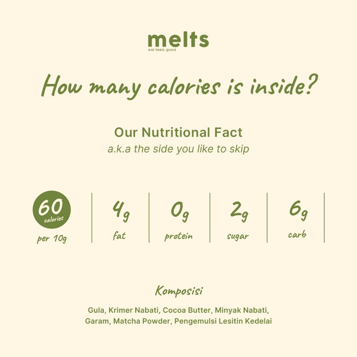 

Ready Stock Melts - Selai Almost Dark Chocolate /Pistachio / Matcha Lava/Hazelnut/Finally Dark Choco