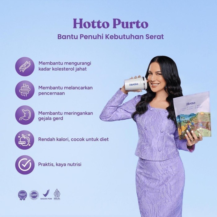 

Terbaru!! Promo Ekonomis!!! Hotto Purto Official Indonesia 5 Sachet Multigrain With Purple Potato