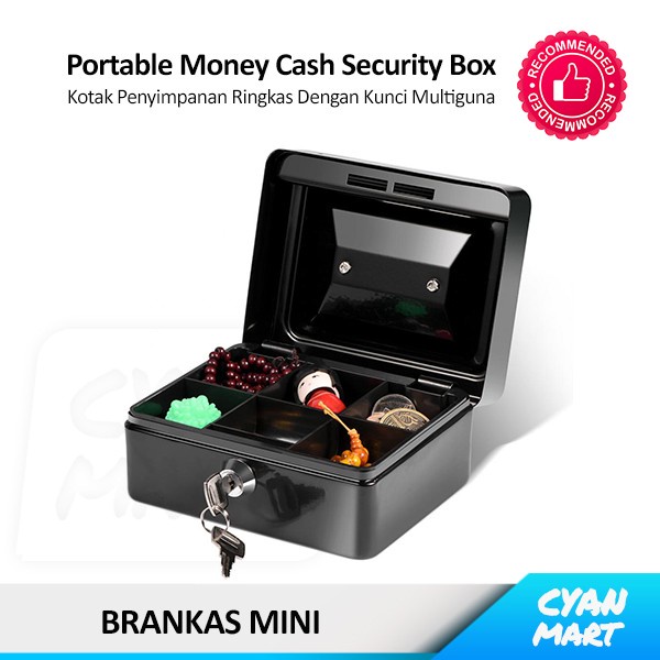 Brankas Mini Cash Drawer Safety Box Kotak Uang Laci Kasir Multiguna