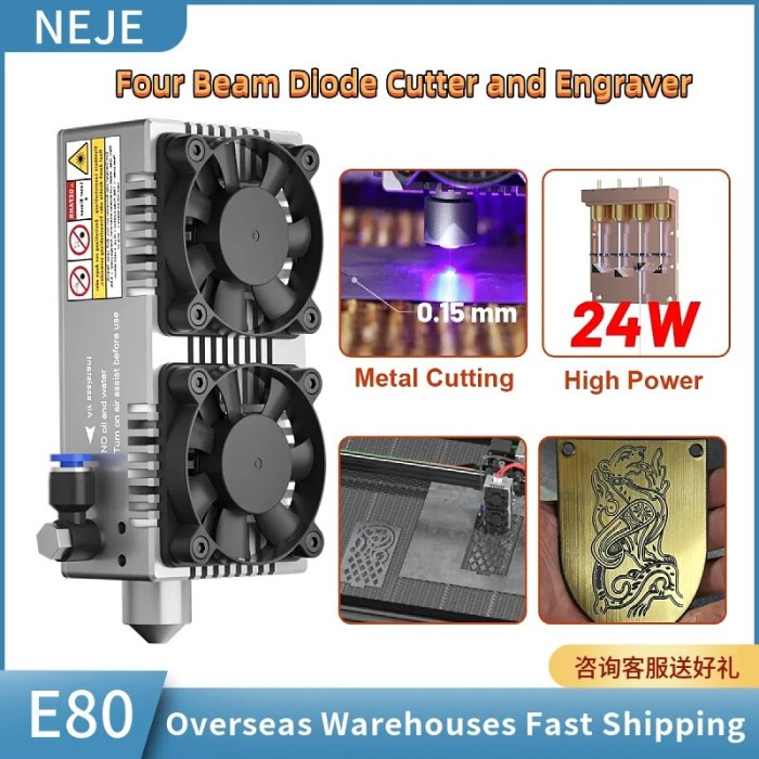 NEJE 5W-120W Laser Module Laser Head 450nm Blue Laser TTL Module