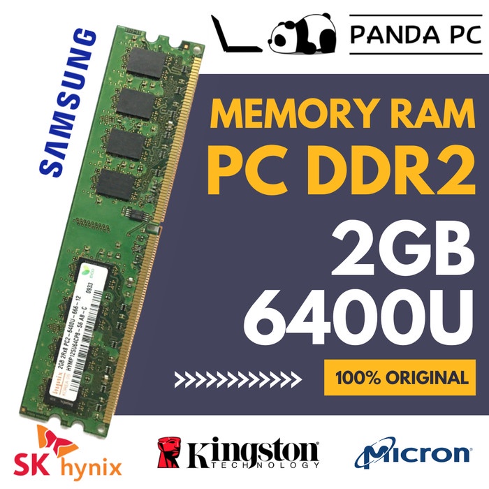 Memory RAM PC DDR2 1GB / 2GB Cabutan Build-up 6400U / 5300U
